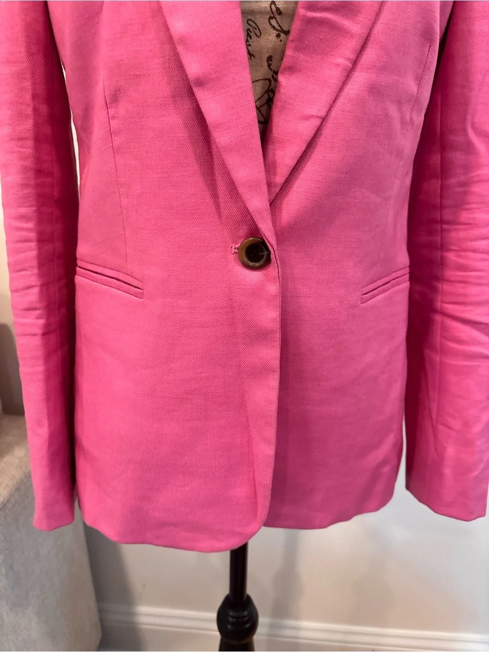 J.Crew Parke blazer in a vibrant hot pink linen blend size 2T